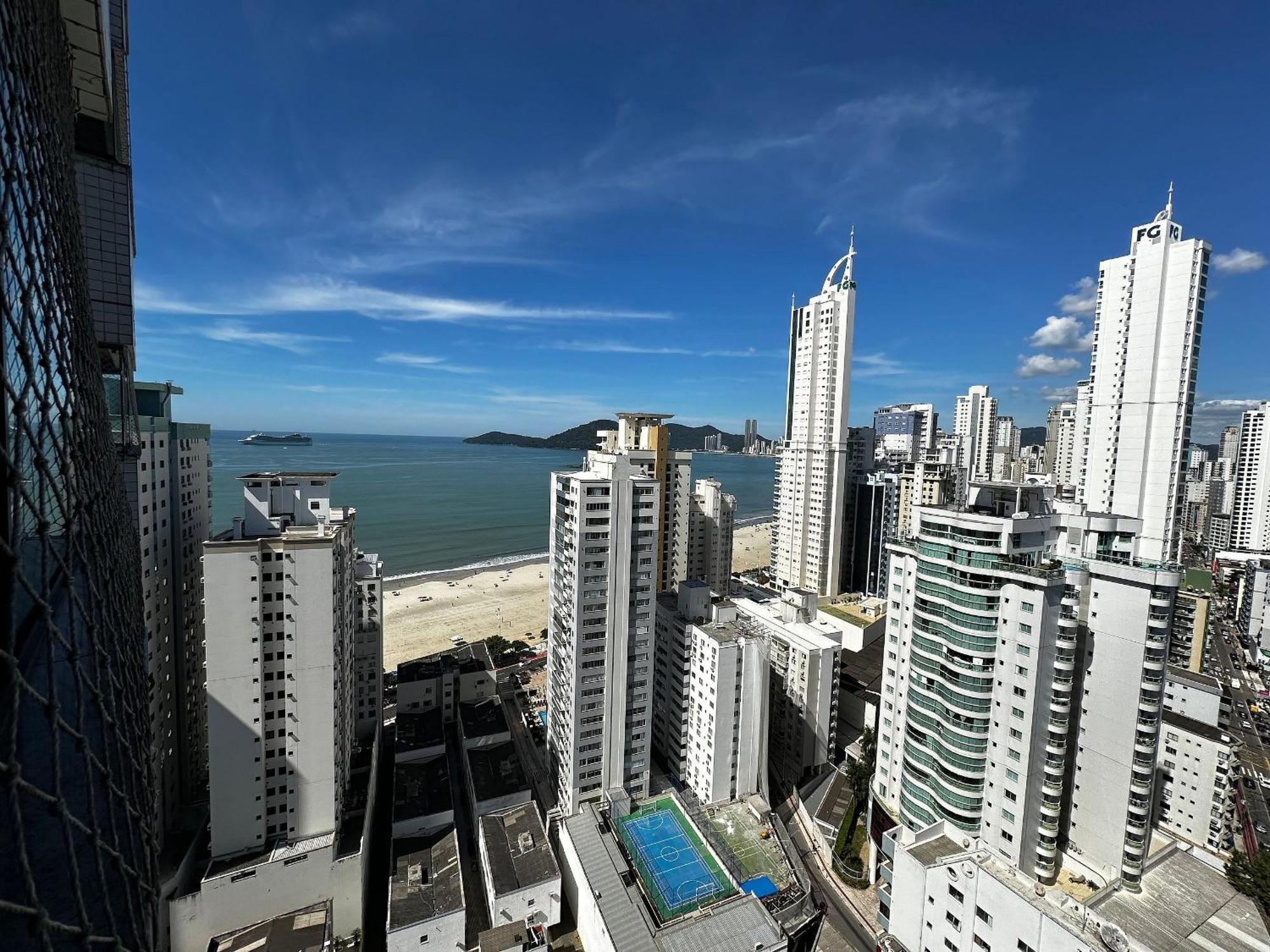 Ct01- Vista Mar| Telas Protecao| Churrasq, Garagem บัลเนอาริโอ กังโบริว ภายนอก รูปภาพ